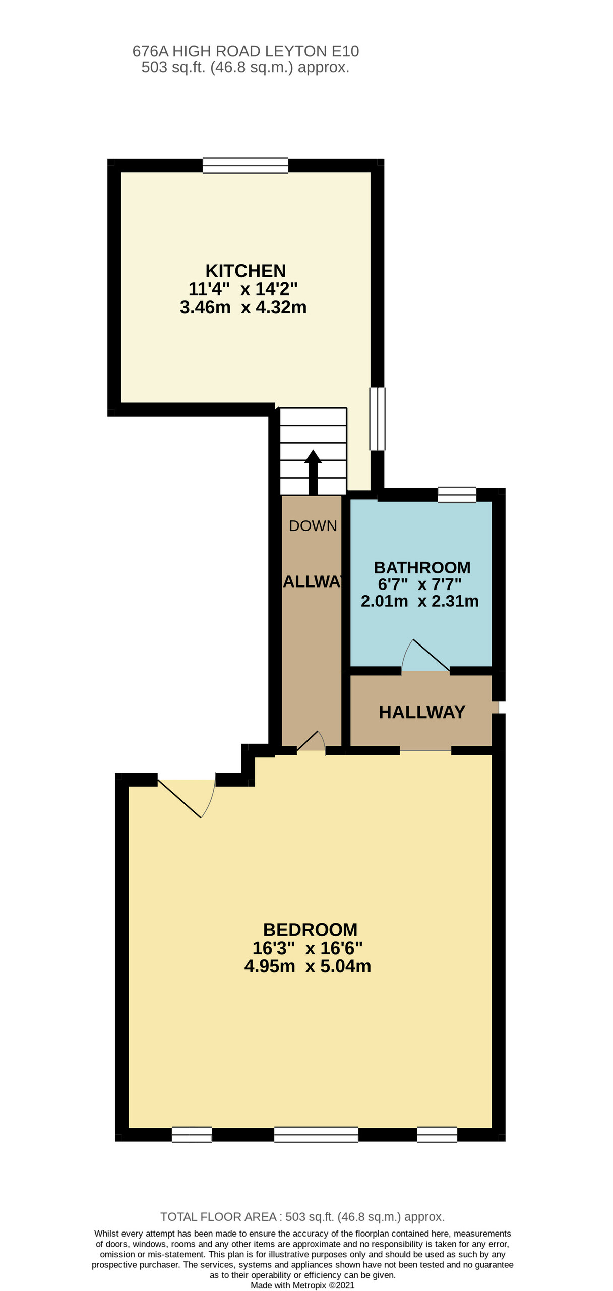 1 bed apartment to rent in High Road Leyton, Leyton - Property floorplan