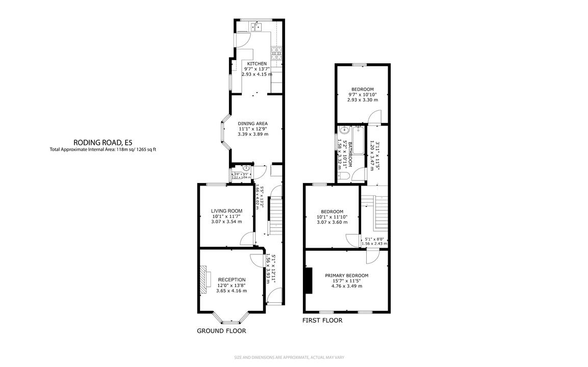 3 bed terraced house for sale in Roding Road, Hackney - Property floorplan