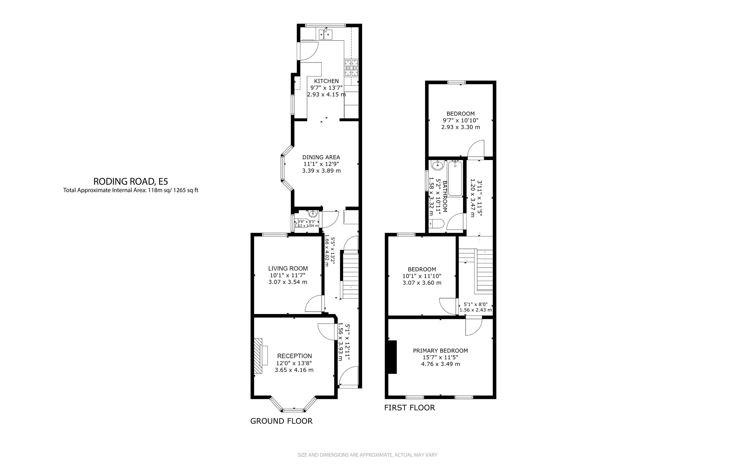 3 bed terraced house for sale in Roding Road, Hackney - Property floorplan