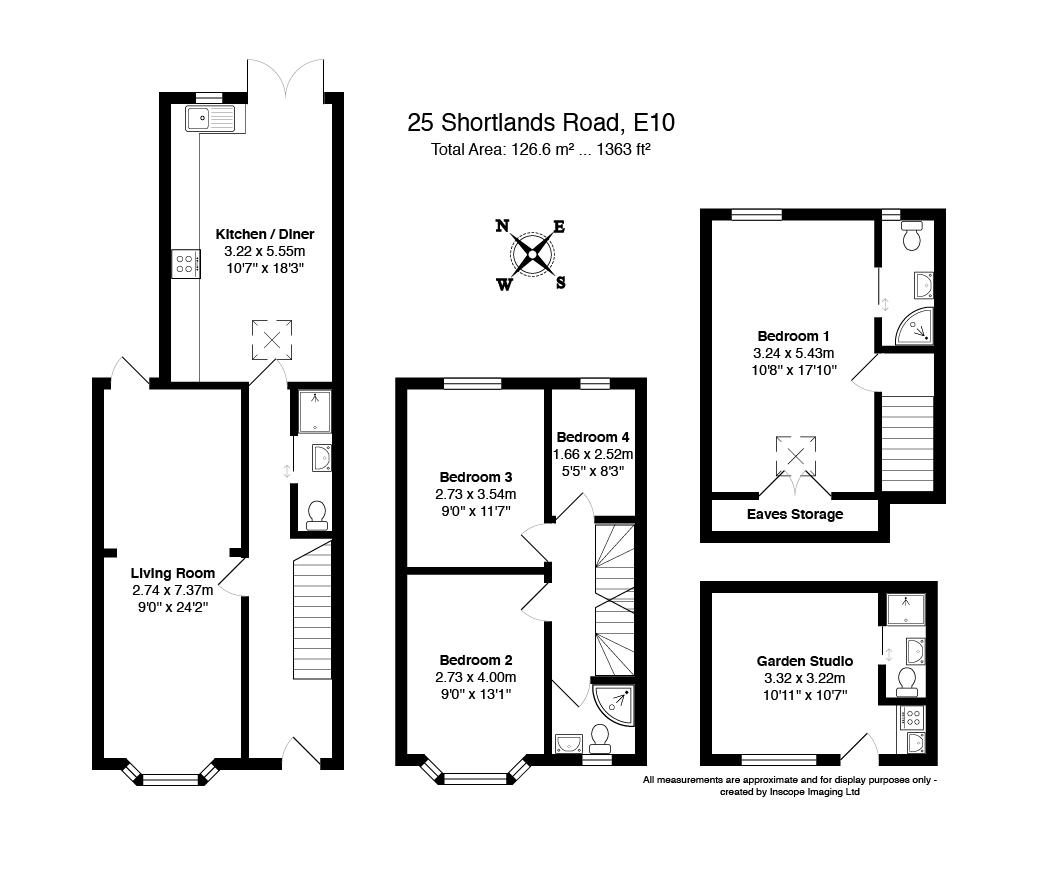 4 bed terraced house for sale in Shortlands Road, Leyton - Property floorplan