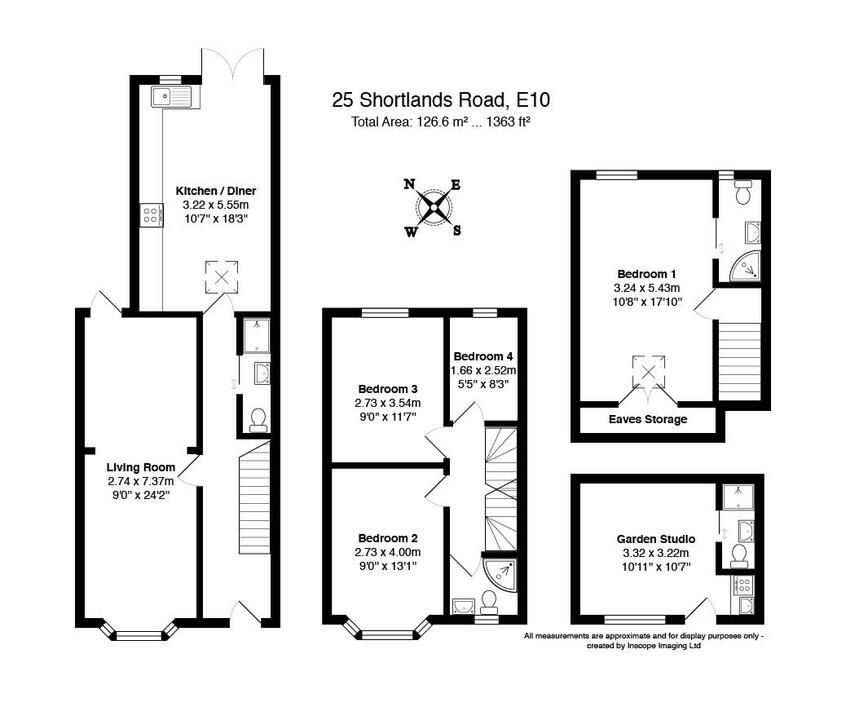 4 bed terraced house for sale in Shortlands Road, Leyton - Property floorplan