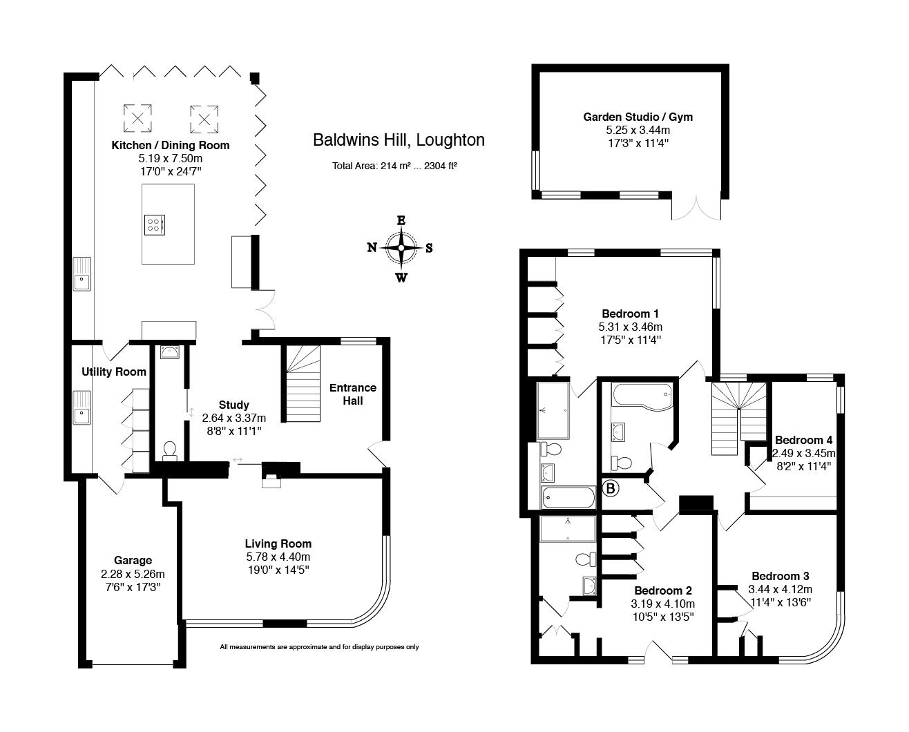 4 bed detached house for sale in Baldwins Hill, Loughton - Property floorplan