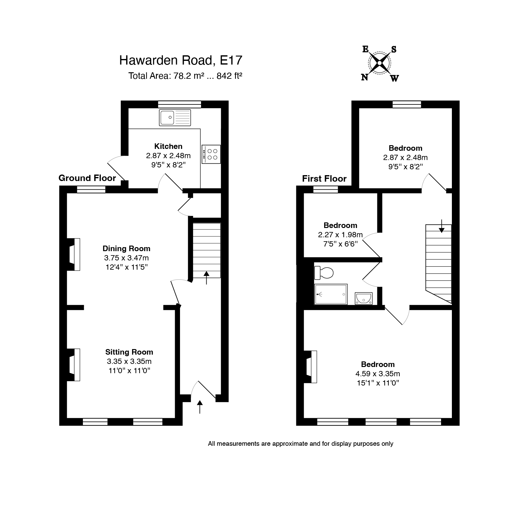 3 bed terraced house for sale in Hawarden Road, Walthamstow - Property floorplan