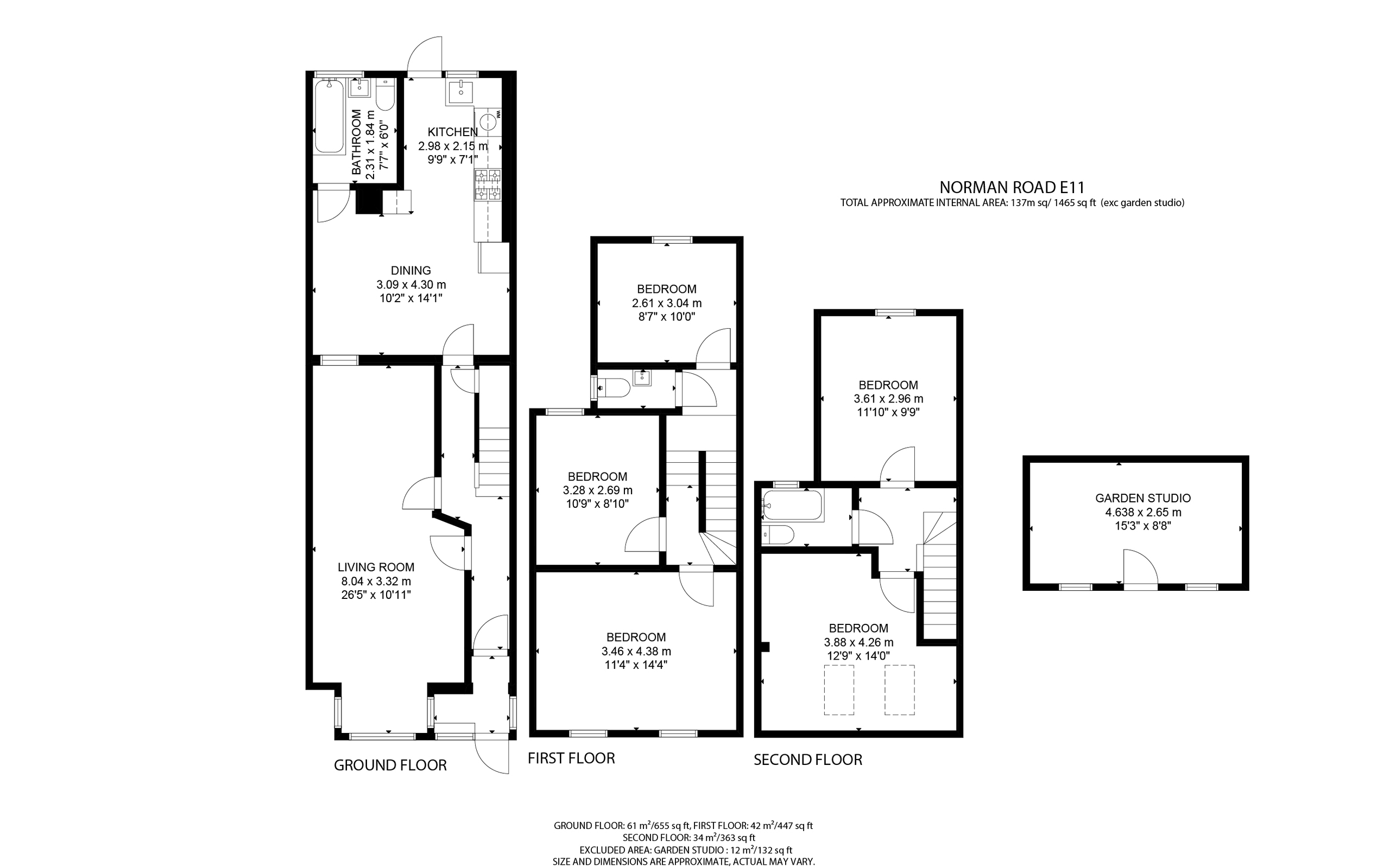 5 bed terraced house for sale in Norman Road, Leytonstone - Property floorplan