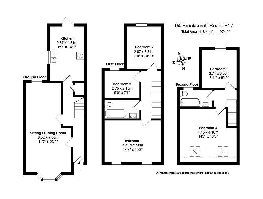 5 bed terraced house for sale in Brookscroft Road, Walthamstow - Property floorplan