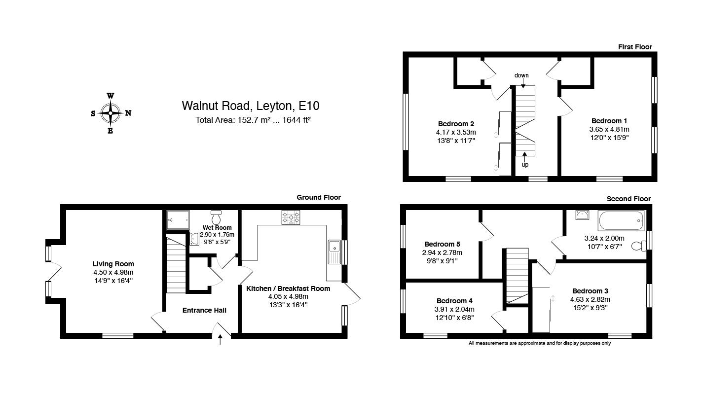 5 bed semi-detached house for sale in Walnut Road, Leyton - Property floorplan