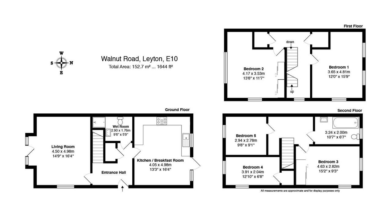 5 bed semi-detached house for sale in Walnut Road, Leyton - Property floorplan