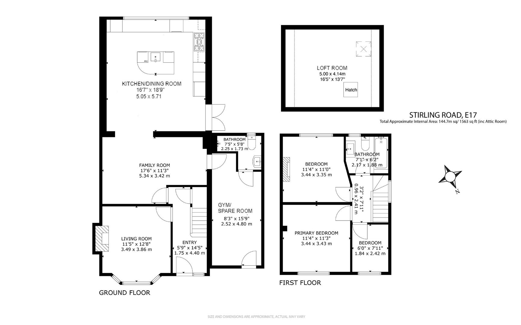 3 bed semi-detached house for sale in Stirling Road, Walthamstow - Property floorplan