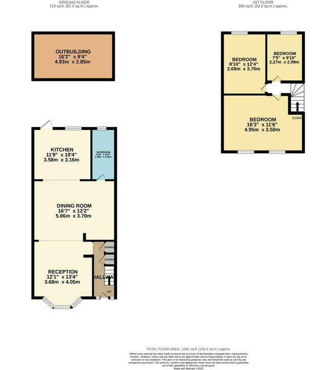 3 bed terraced house for sale in Kenilworth Avenue, Walthamstow - Property floorplan