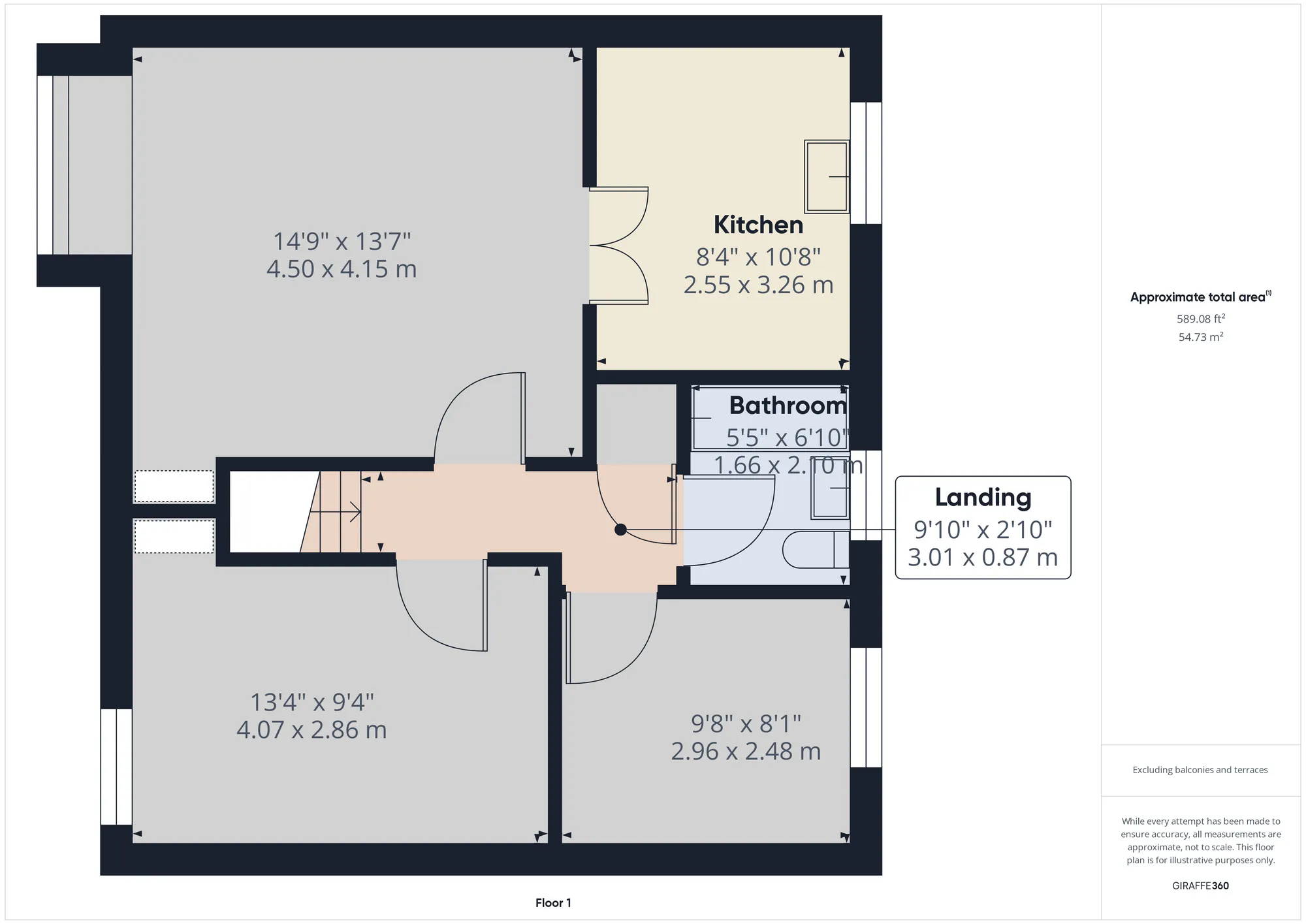 2 bed flat to rent in Church View, Preston - Property floorplan