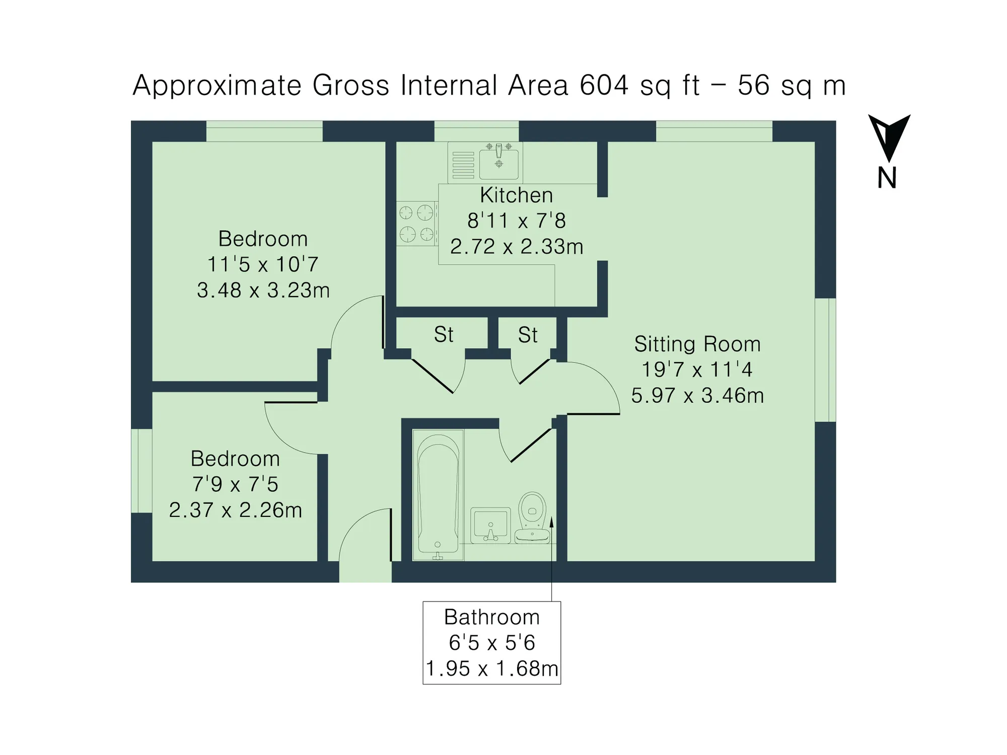 2 bed apartment to rent in Kelham Hall Drive, Oxford - Property floorplan