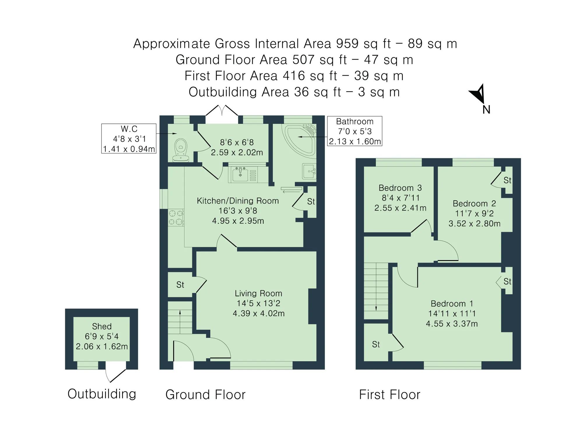3 bed terraced house for sale in Grays Road, Oxford - Property floorplan