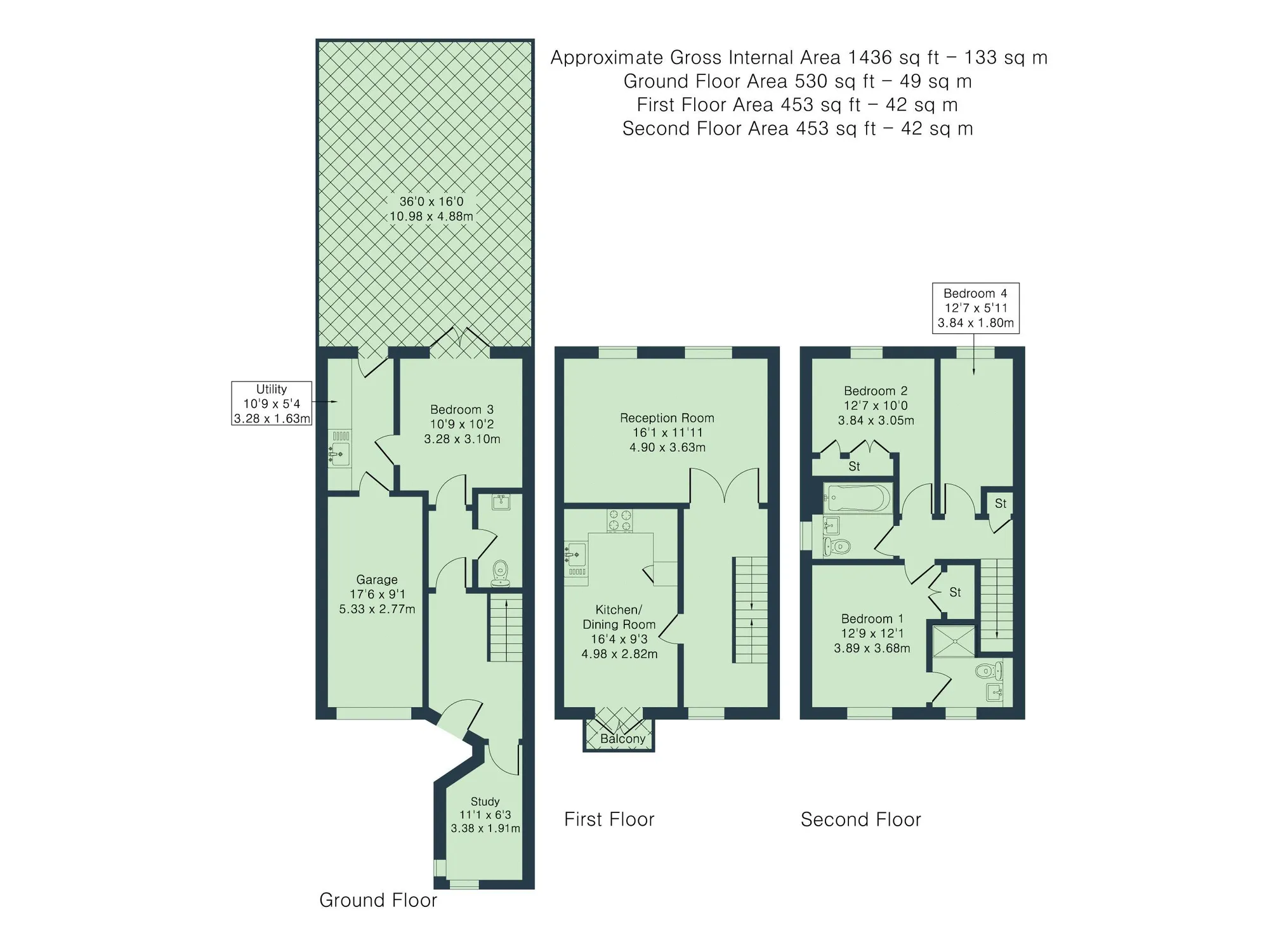 4 bed semi-detached house for sale in Troy Close, Oxford - Property floorplan