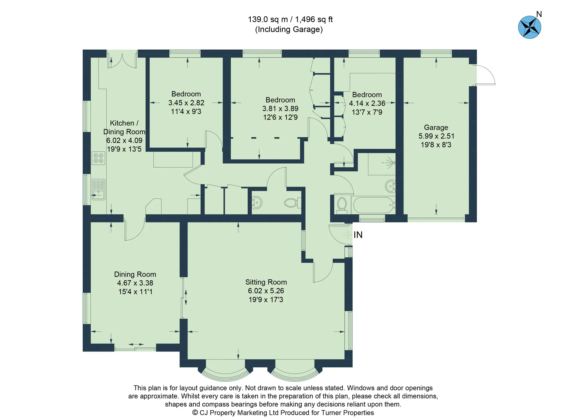 3 bed detached bungalow for sale in Westfield Road, Oxford - Property floorplan