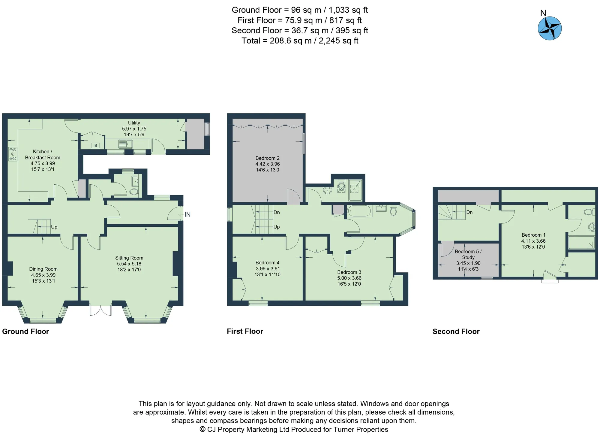 3 bed detached house to rent in Church Road, Oxford - Property floorplan