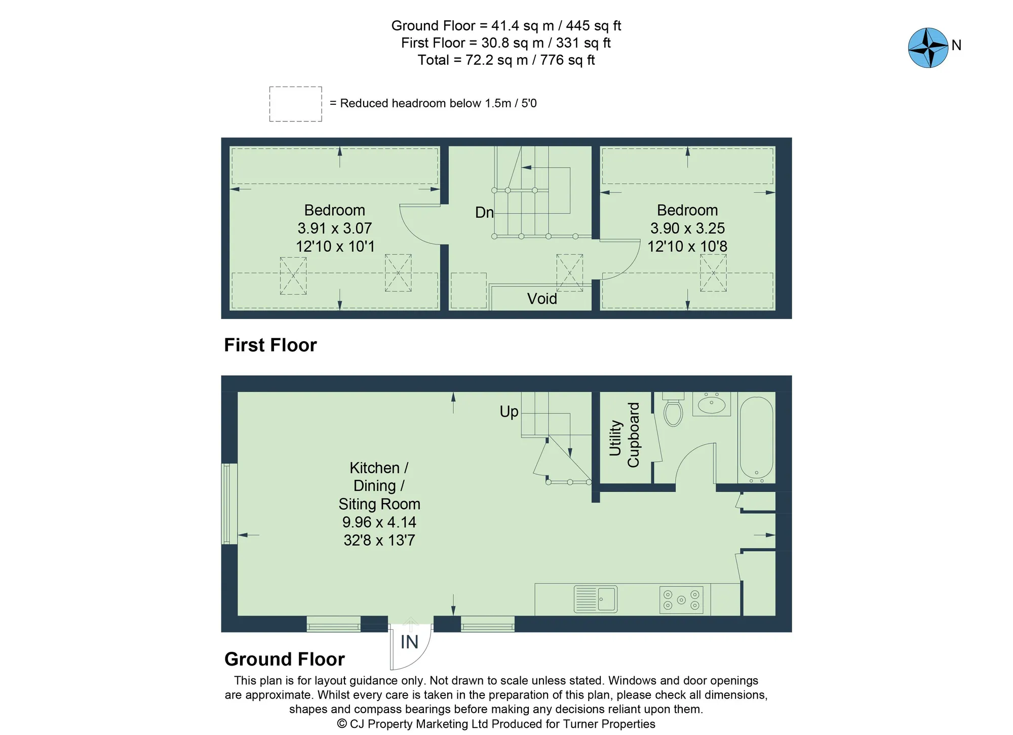 2 bed to rent in The Green, Oxford - Property floorplan