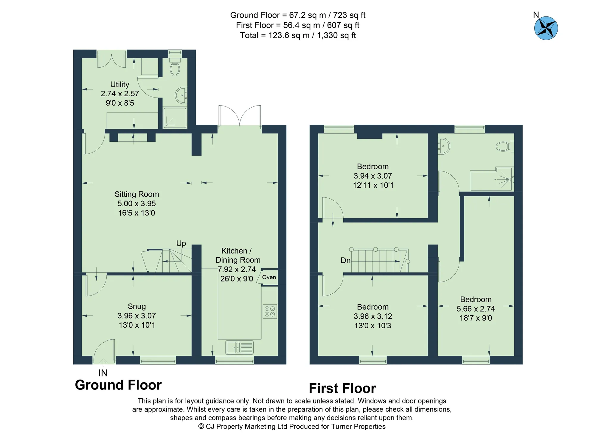 3 bed for sale in The Green, Oxford - Property floorplan