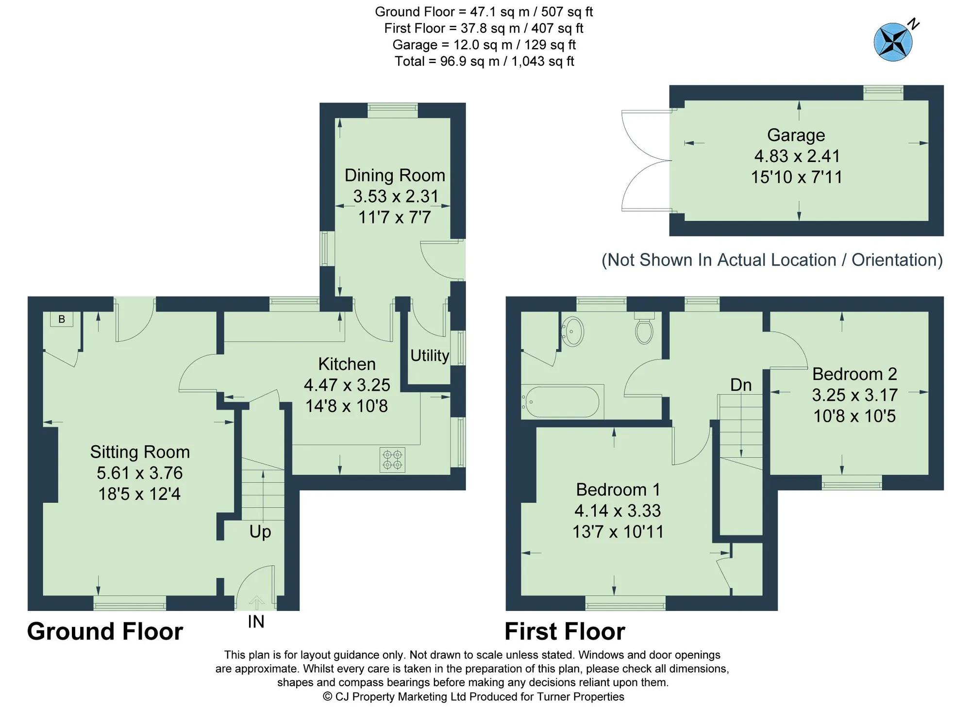 2 bed semi-detached house for sale in Courtfield Road, Oxford - Property floorplan