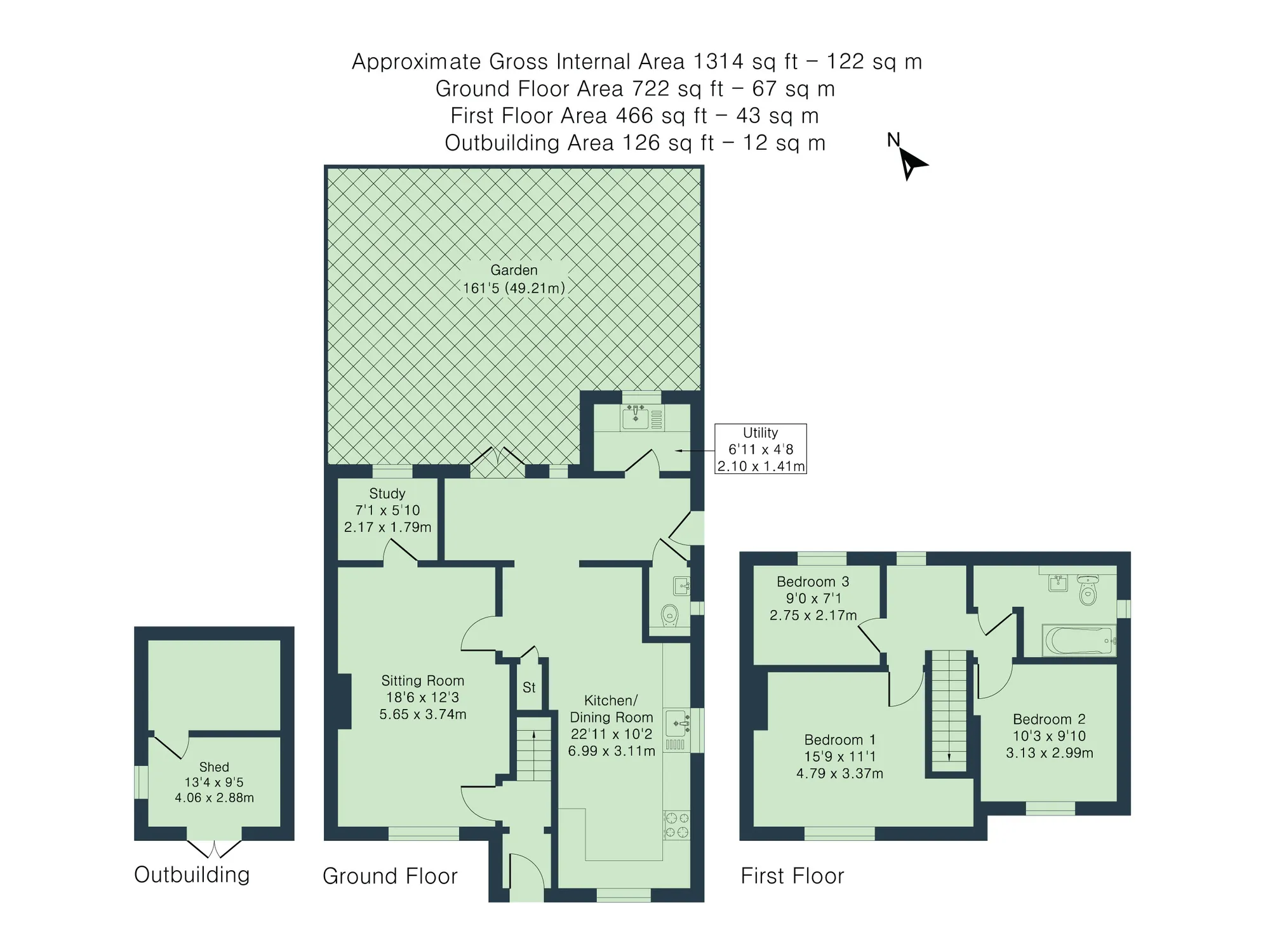 3 bed semi-detached house for sale in Roman Road, Oxford - Property floorplan