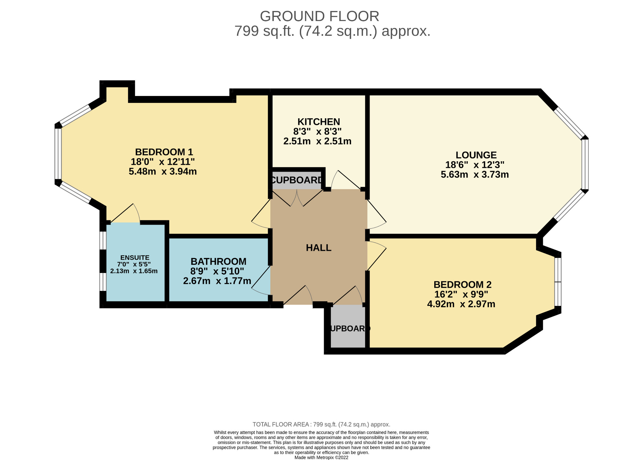 2 bed flat to rent in Shawlands, Glasgow - Property Floorplan