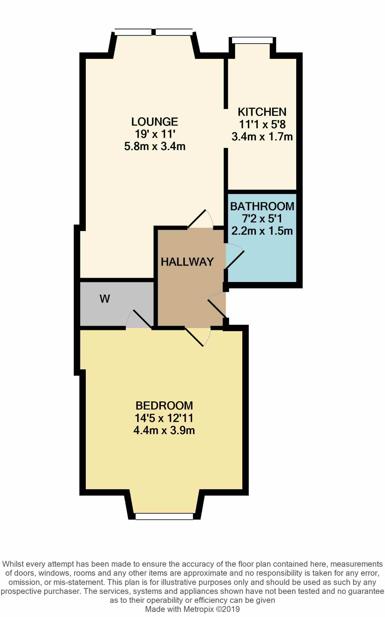 1 bed flat to rent in Mannering Court, Glasgow - Property Floorplan