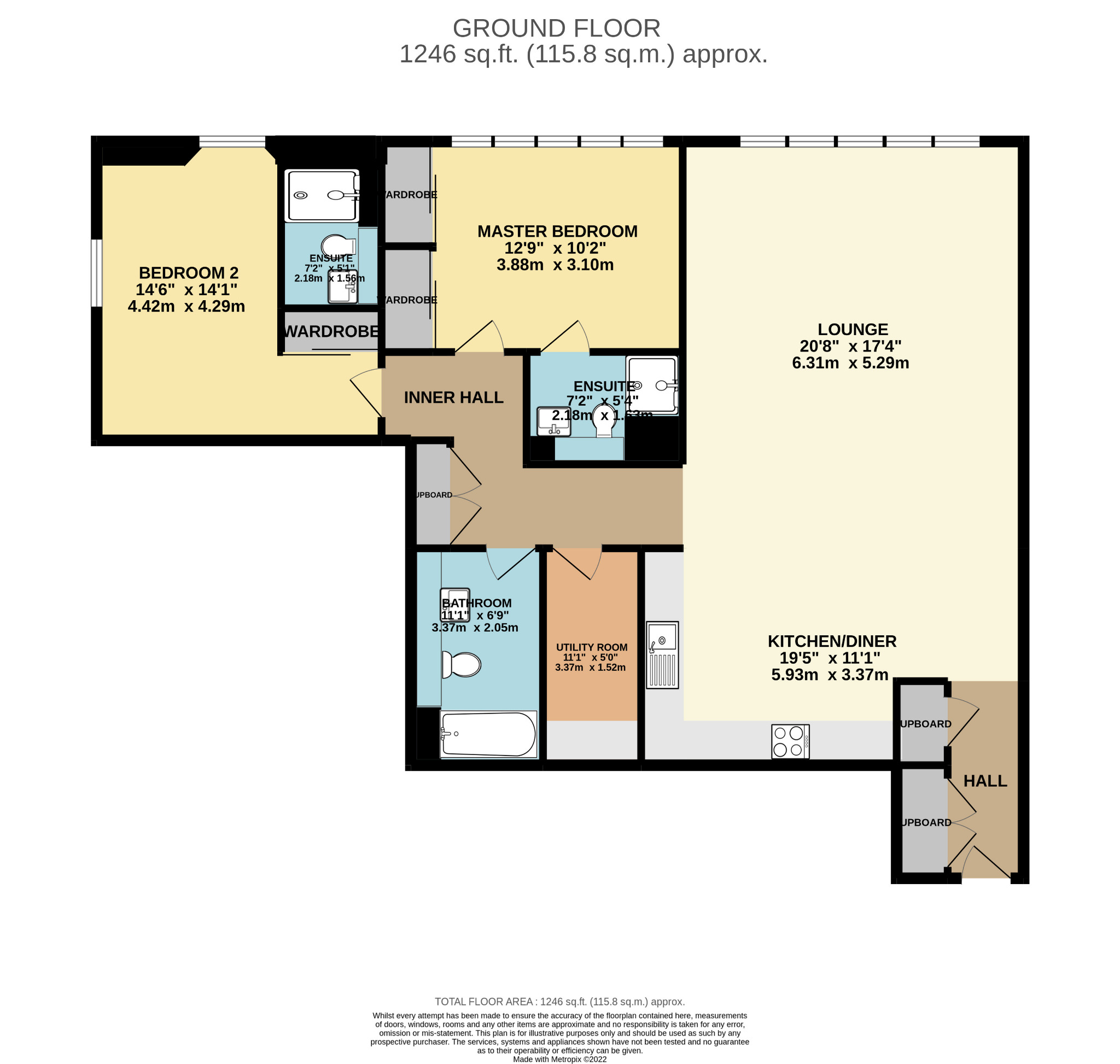 2 bed flat to rent in Inverlair Avenue, Glasgow - Property Floorplan