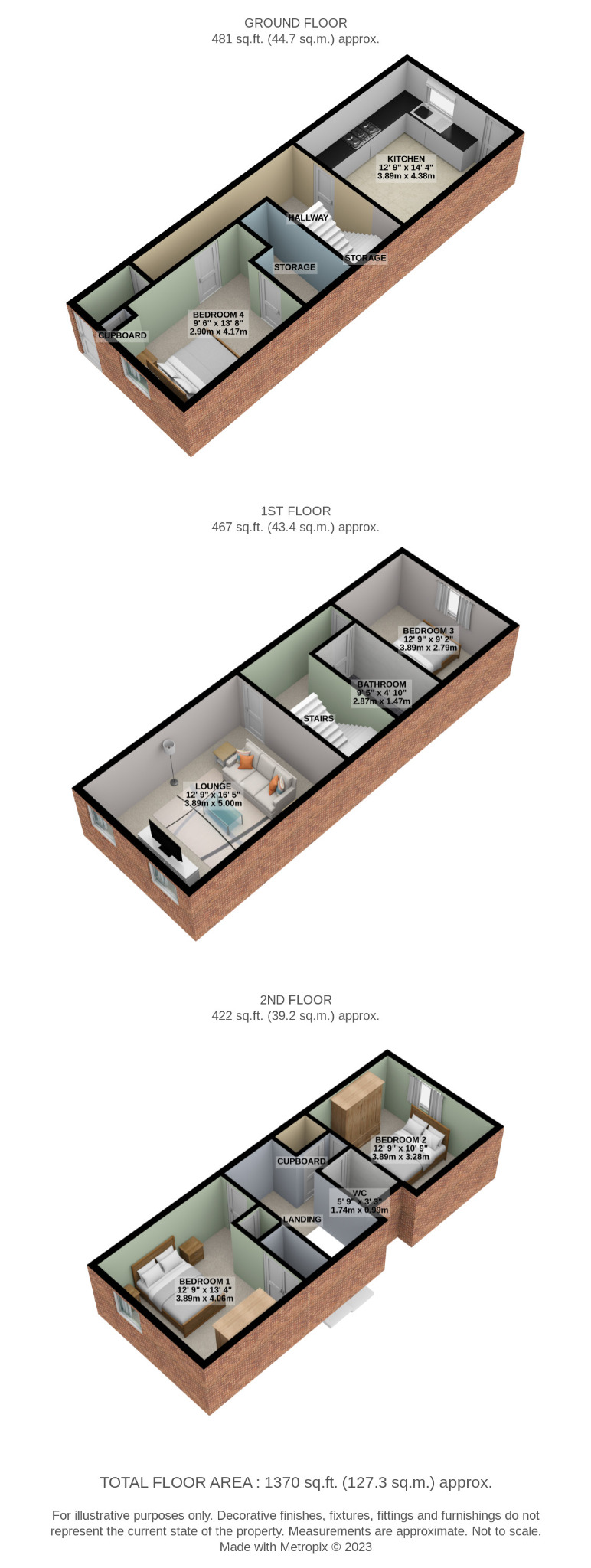 4 bed town house to rent in Dalmarnock Road, Glasgow - Property Floorplan