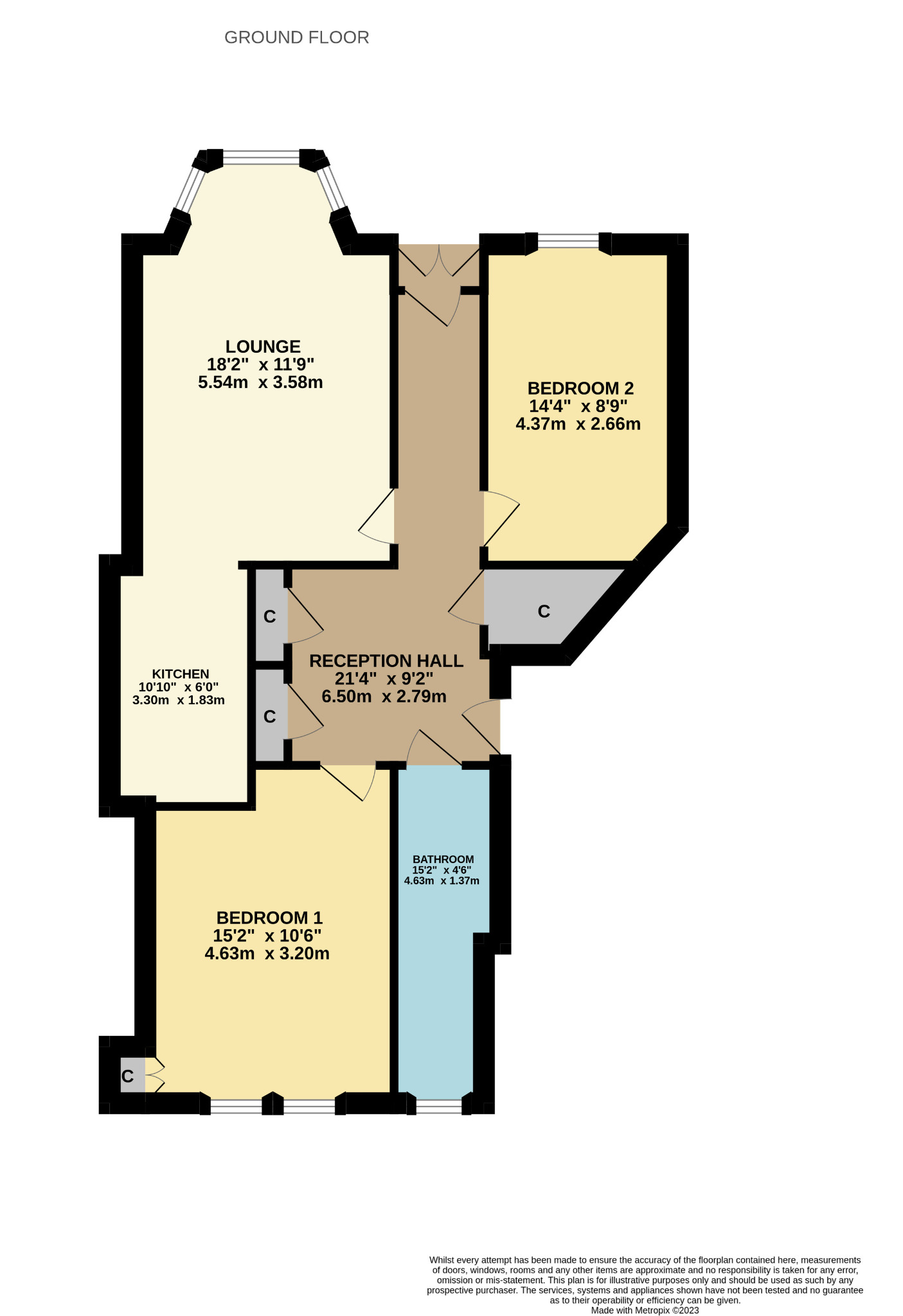 2 bed flat to rent in Westclyffe Street, Glasgow - Property Floorplan