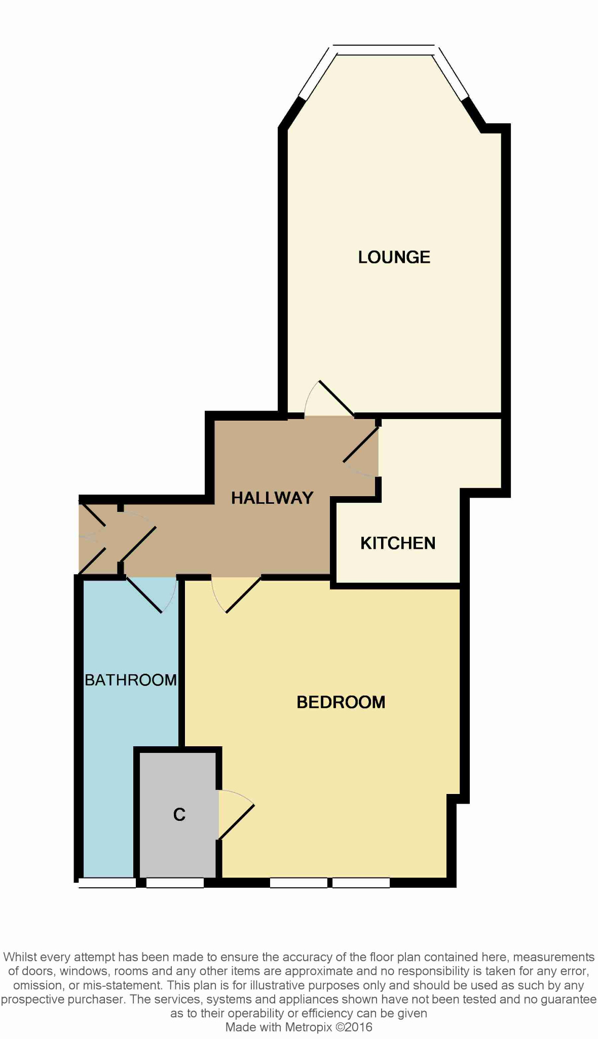 1 bed flat to rent in Strathyre Street, Glasgow - Property Floorplan