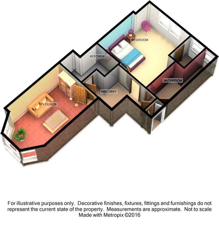 1 bed flat to rent in Strathyre Street, Glasgow - Property Floorplan