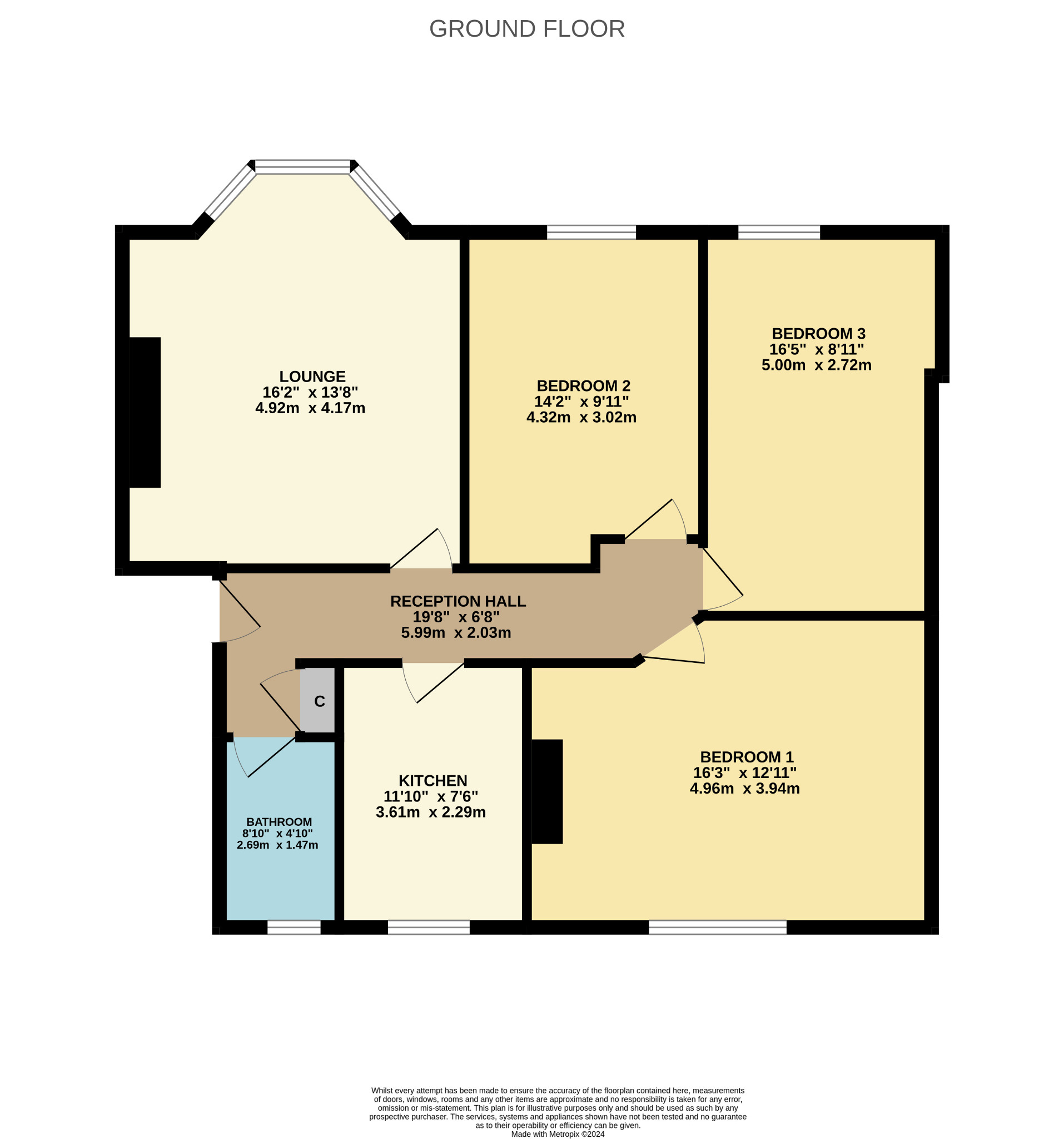 3 bed flat for sale in Deanston Drive, Glasgow - Property floorplan