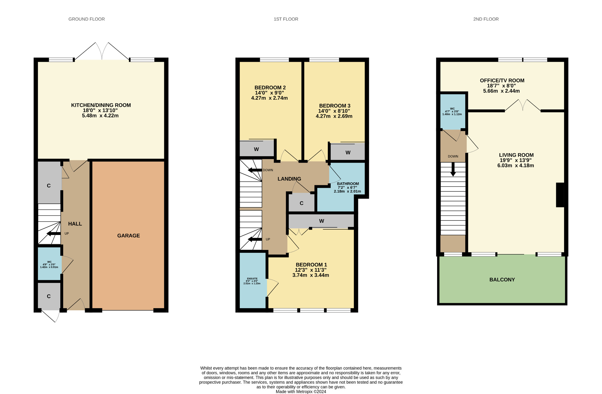 3 bed terraced house for sale in St Francis Rigg, Glasgow - Property floorplan
