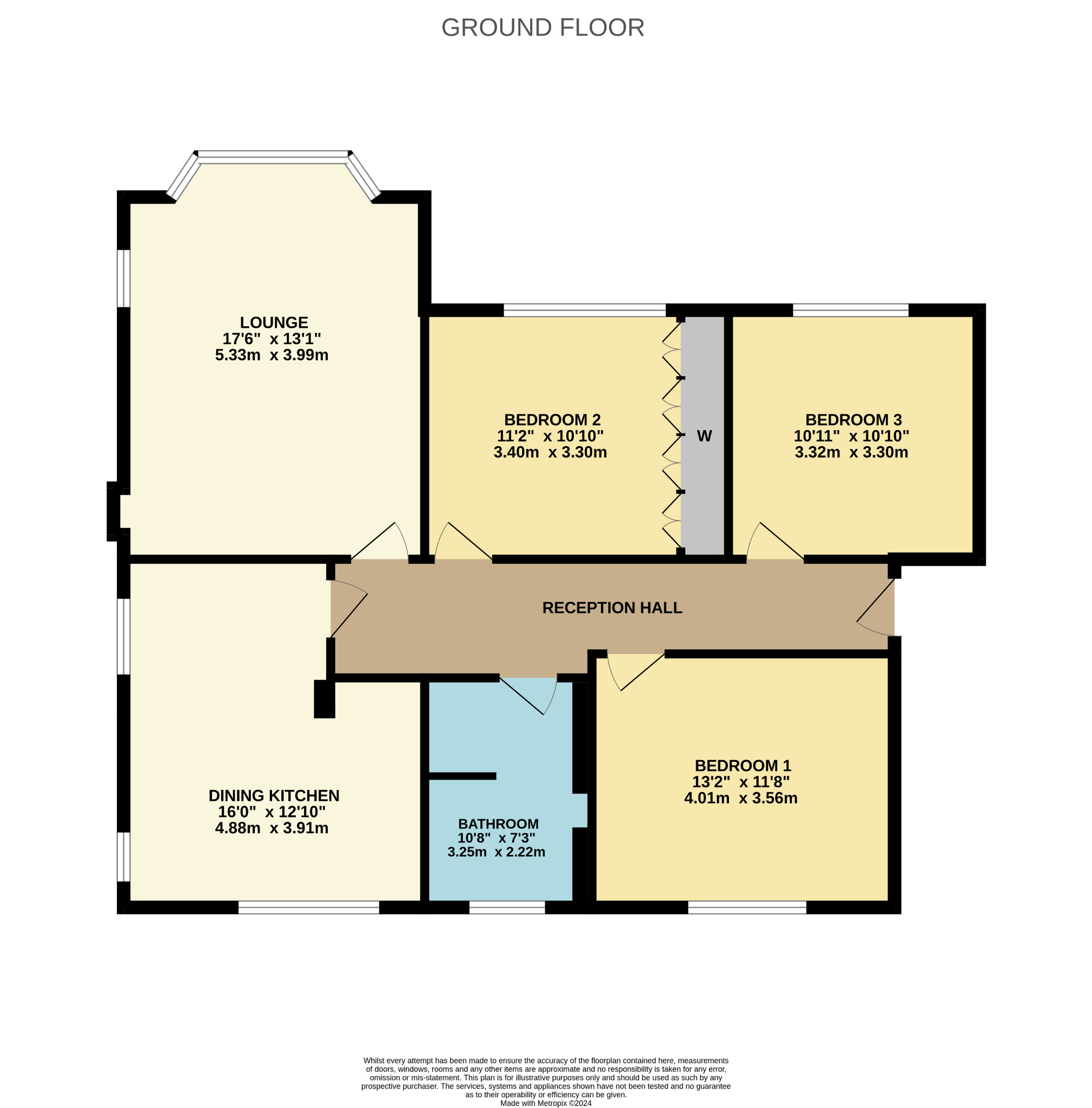 3 bed flat for sale in Newlands Road, Glasgow - Property floorplan