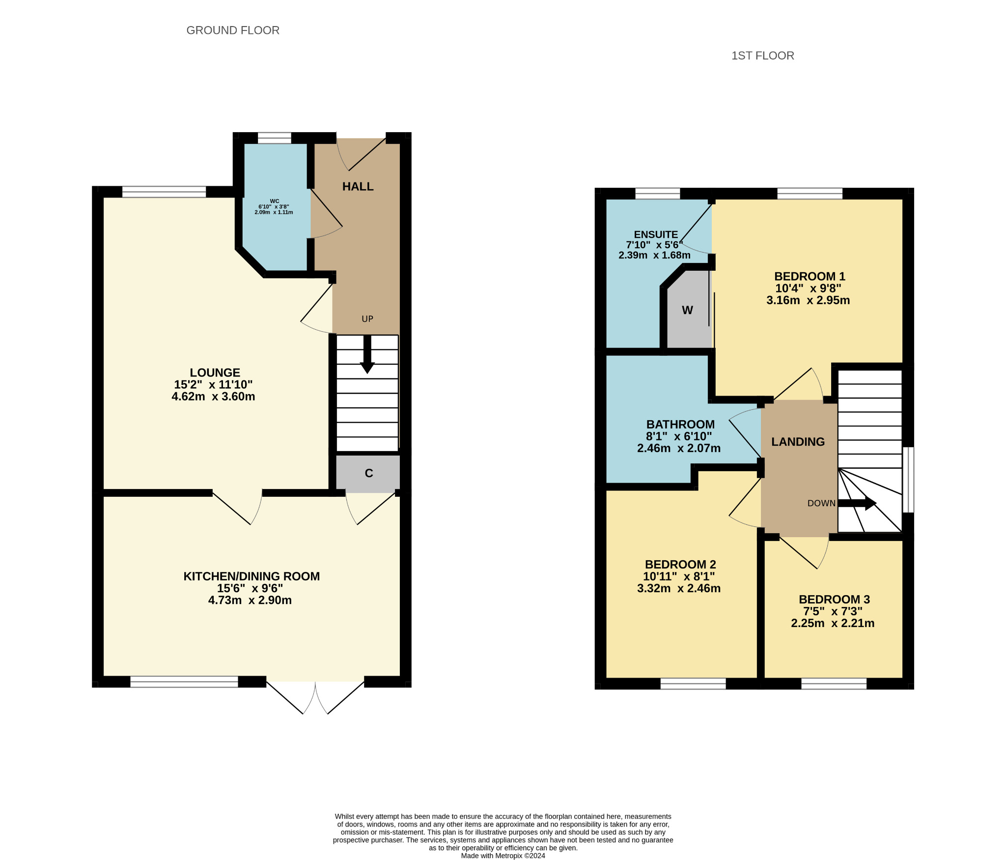 3 bed end of terrace house for sale in Glenmill Way, Glasgow - Property floorplan