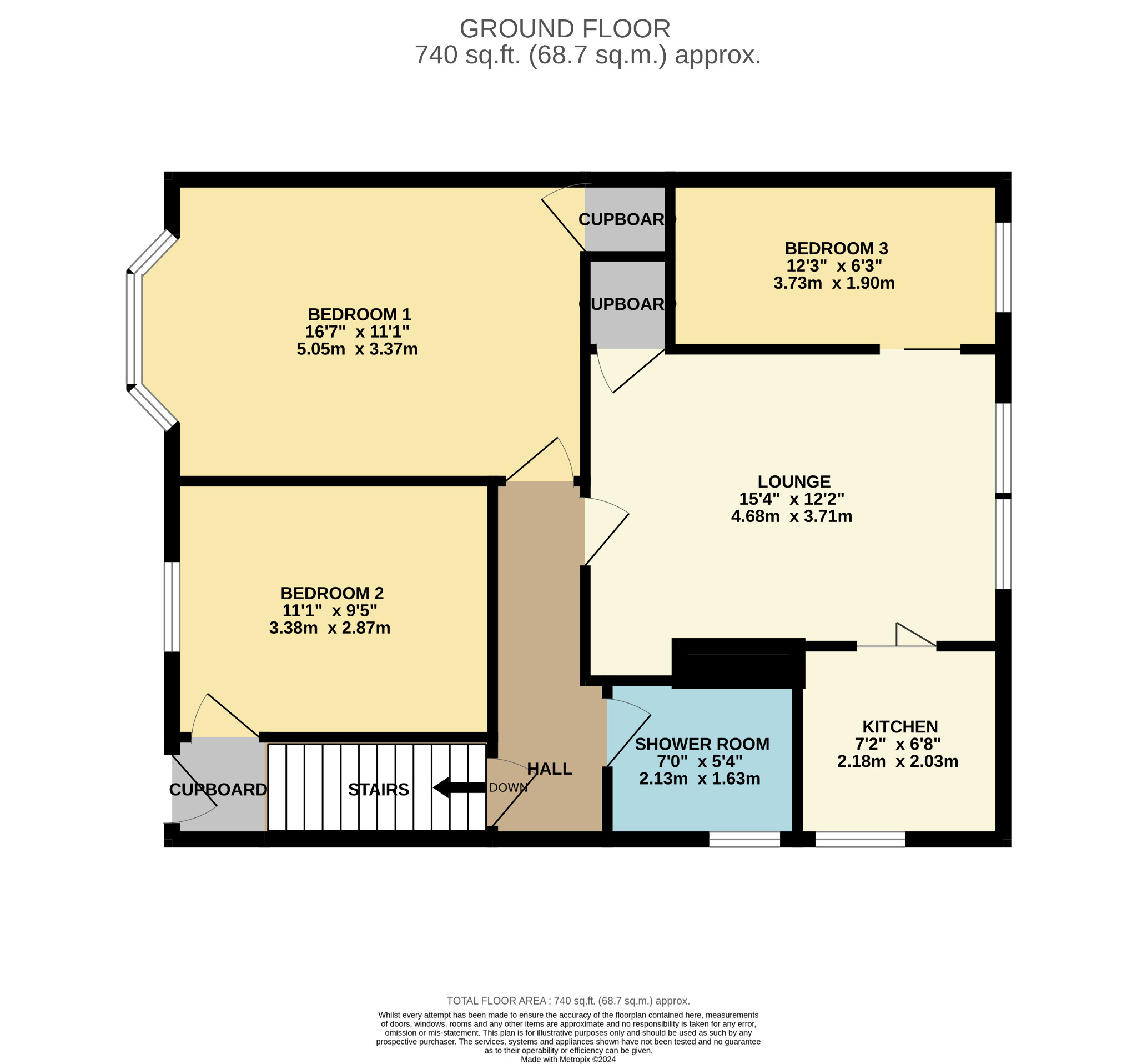 3 bed flat for sale in Kingswood Drive, Glasgow - Property floorplan