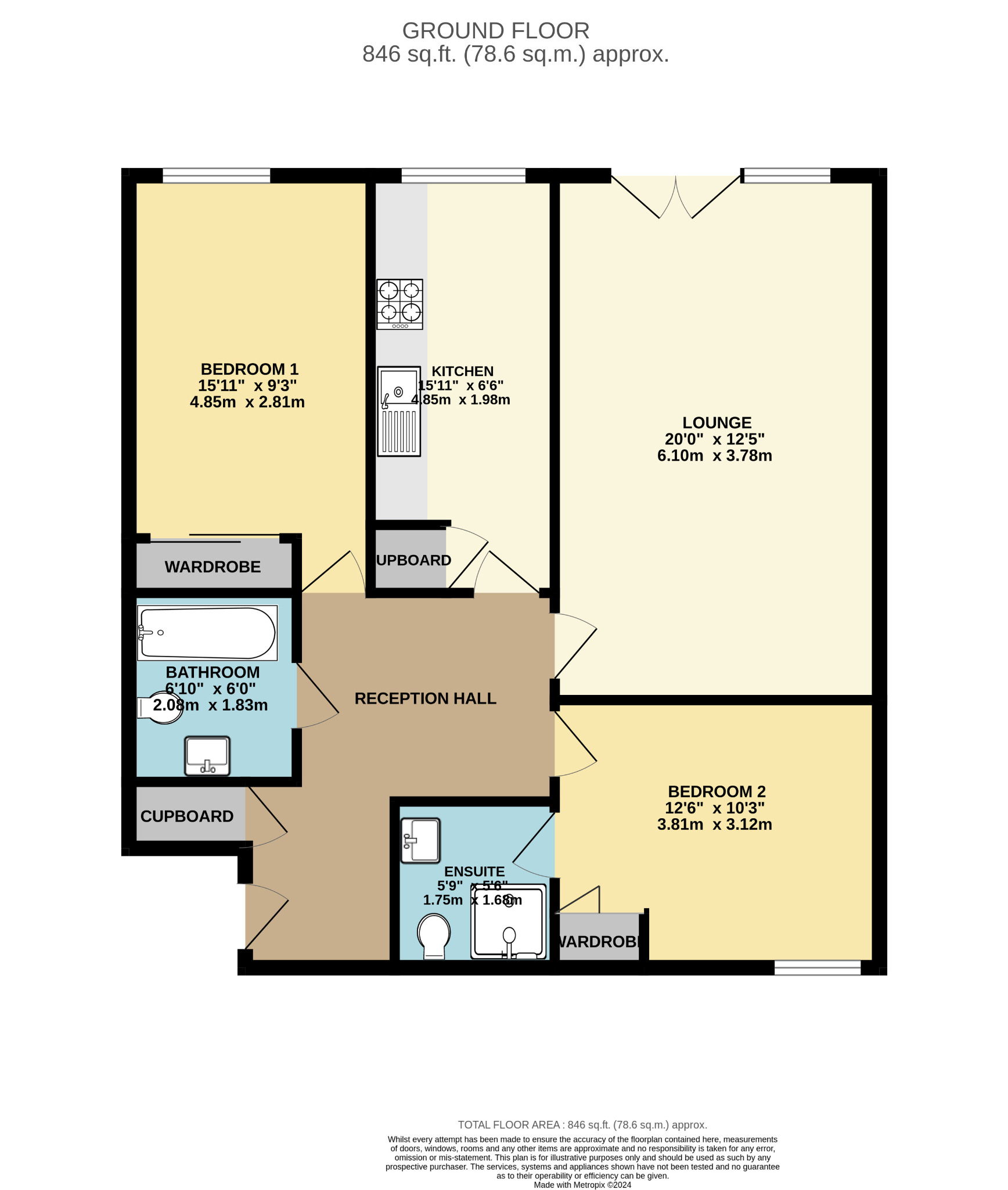 2 bed flat to rent in Minerva Way - Property Floorplan