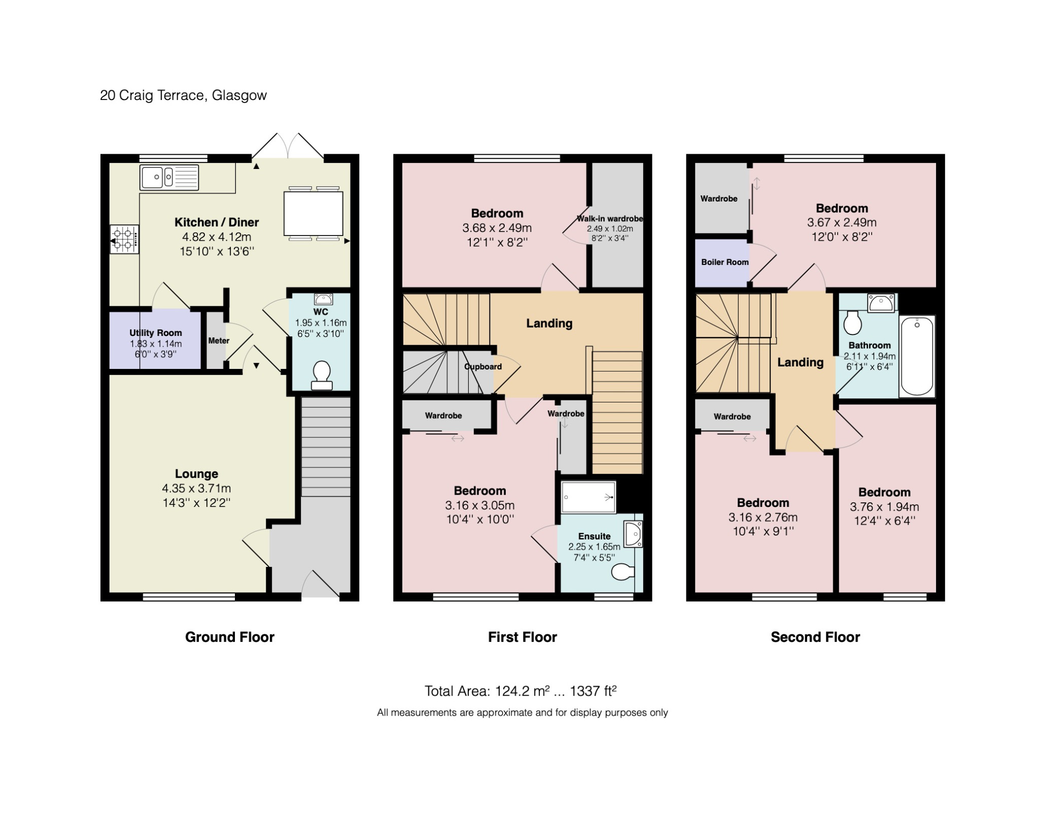 5 bed town house for sale in Craig Road, Glasgow - Property Floorplan