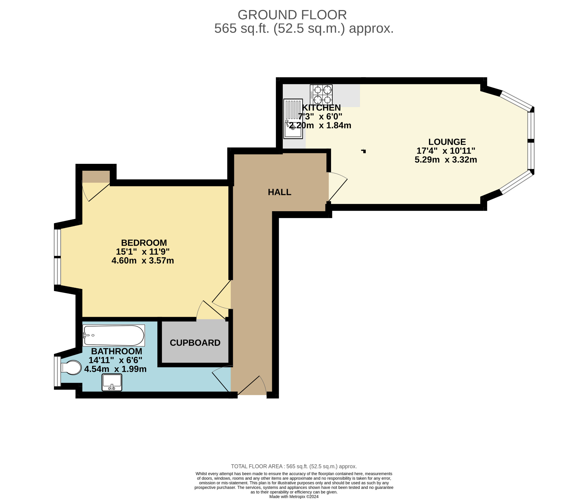 1 bed flat for sale in Overdale Street - Property Floorplan