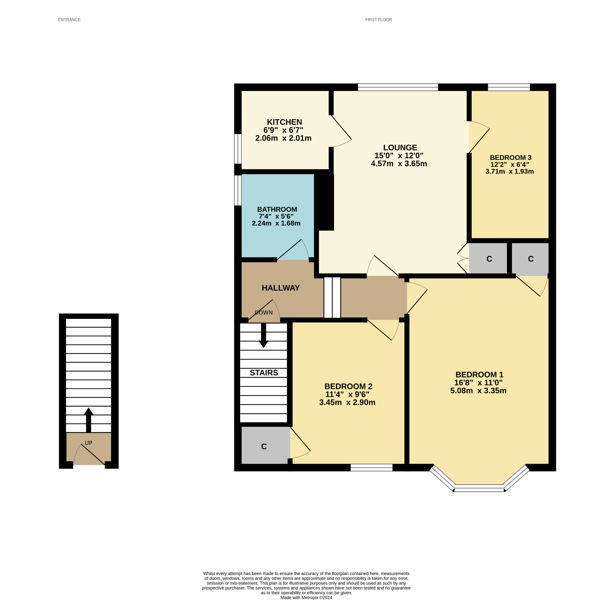 3 bed flat for sale in Aikenhead Road - Property Floorplan