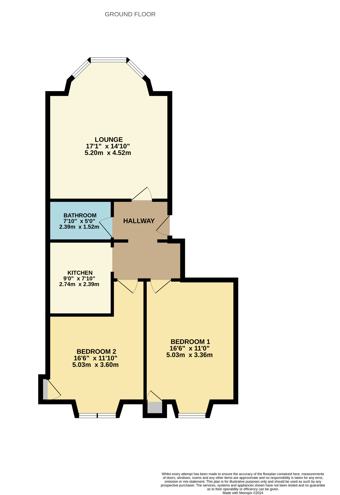 2 bed flat for sale in Queen Square - Property Floorplan