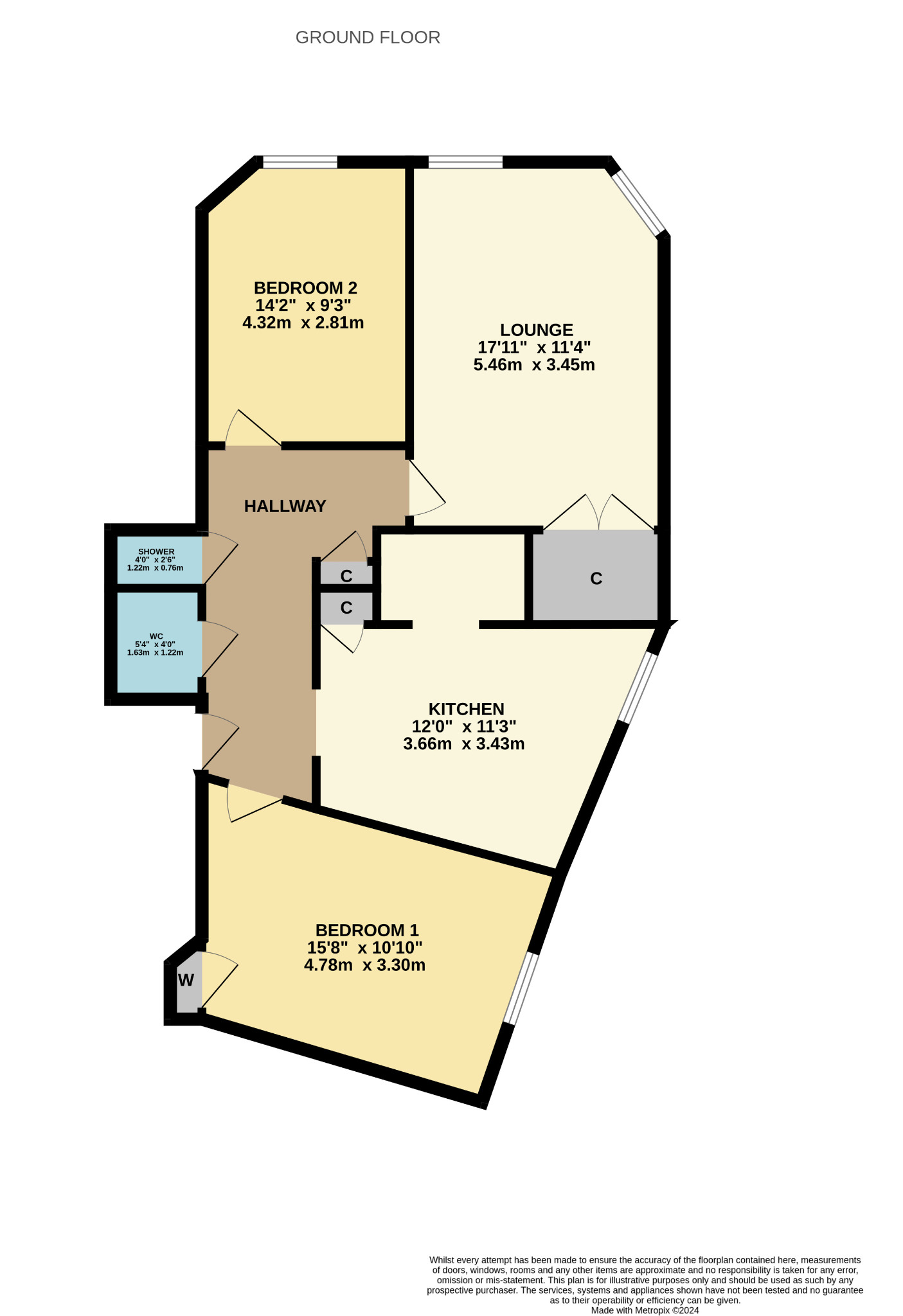 2 bed flat for sale in Eglinton Street, Glasgow - Property Floorplan