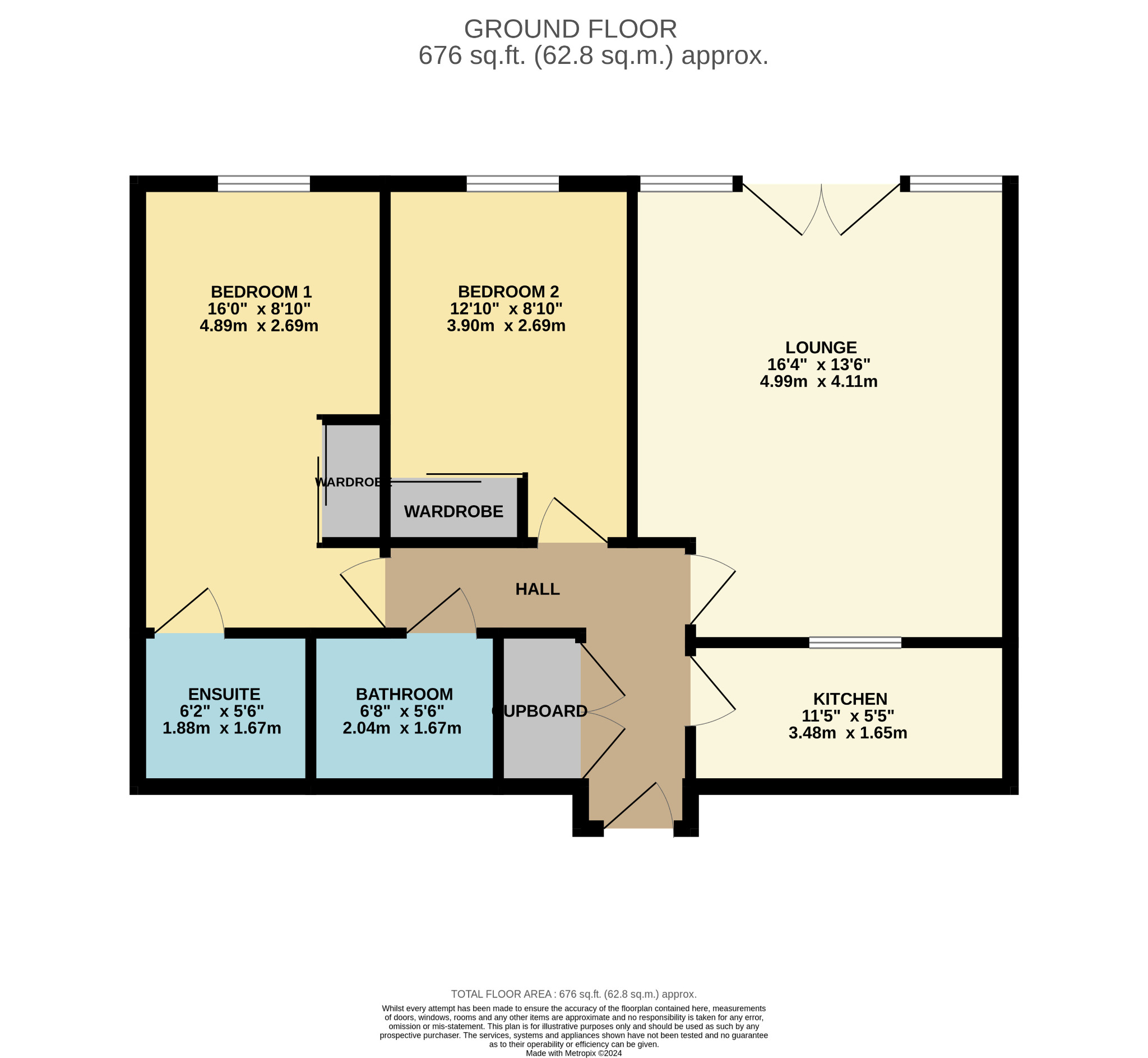 2 bed flat for sale in Wallace Street - Property Floorplan