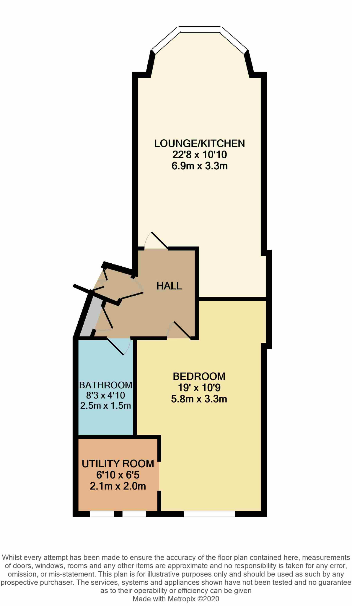 1 bed flat to rent in Afton Street - Property Floorplan