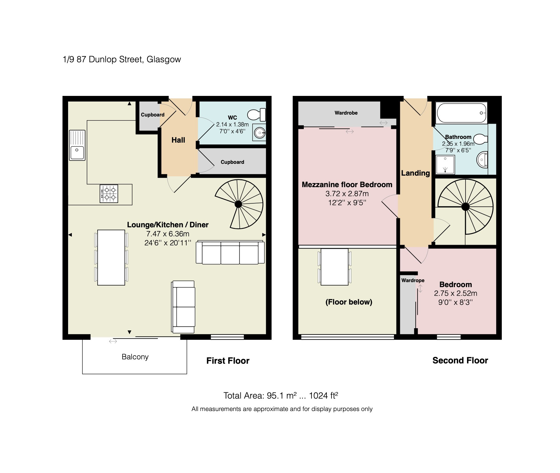 2 bed flat for sale in Dunlop Street - Property Floorplan