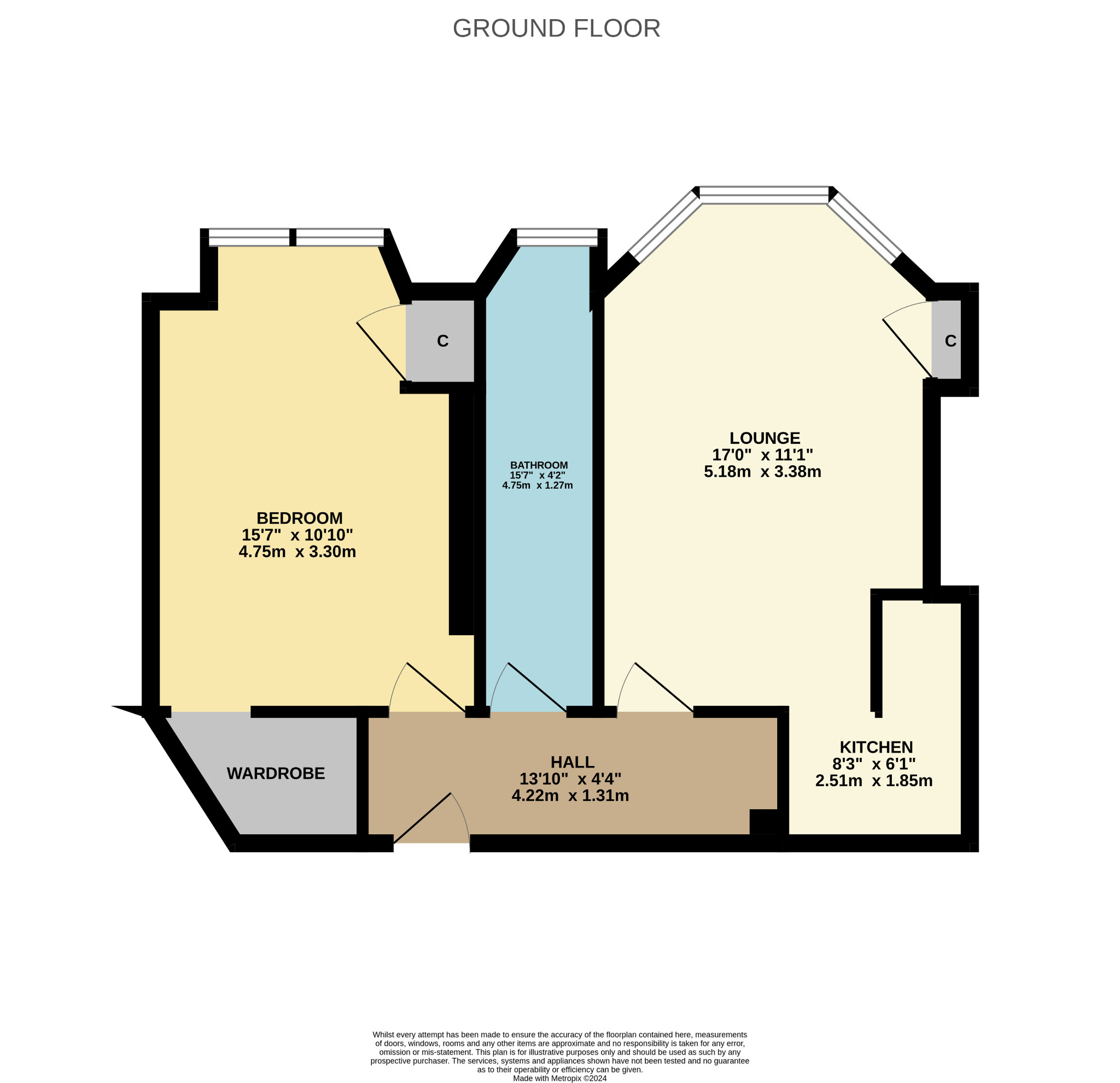 1 bed flat for sale in Cartside Street - Property Floorplan