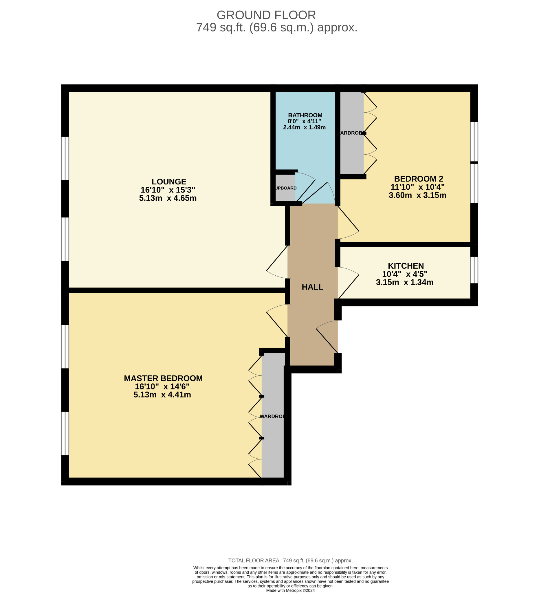 2 bed flat to rent in Bridge Street - Property Floorplan