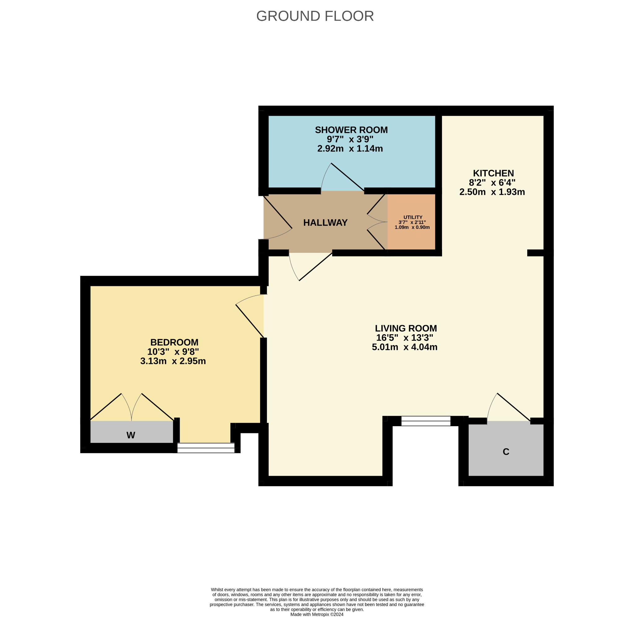 1 bed flat to rent in Wilton Street - Property Floorplan