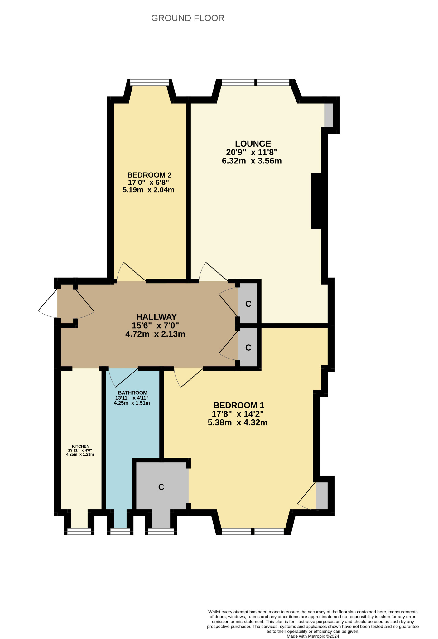 2 bed flat for sale in Pollokshaws Road - Property Floorplan