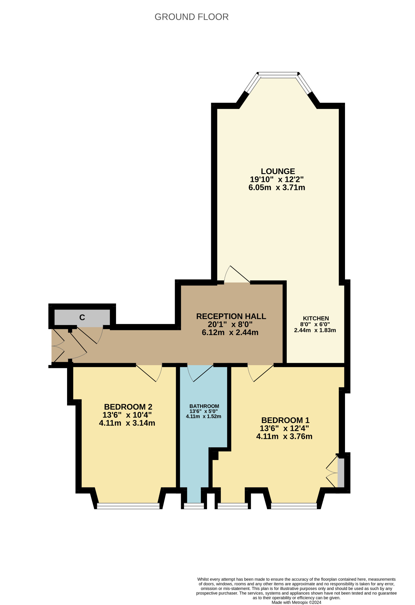 2 bed flat to rent in Cumming Drive - Property Floorplan