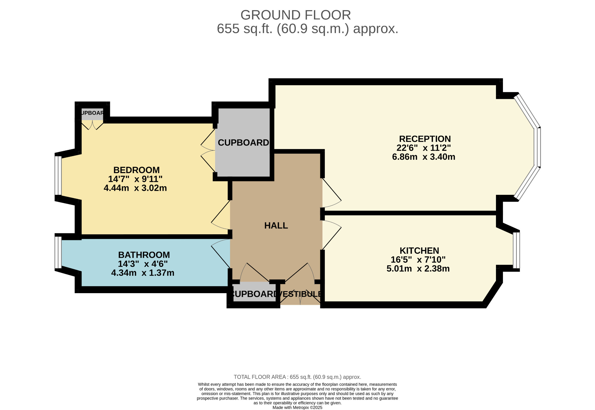 1 bed flat to rent in Minard Road, Glasgow - Property Floorplan